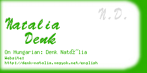 natalia denk business card